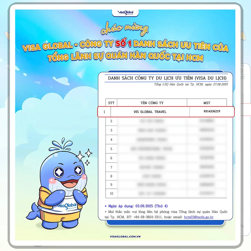 Công ty dịch vụ làm visa hàn Quốc top 1